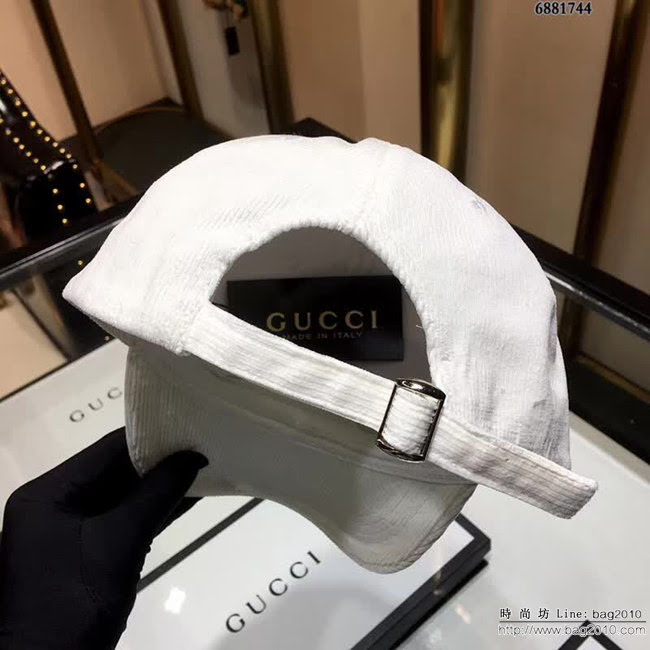 GUCCI古馳 經典款 絲絨加點鑽棒球帽 6881744 LLWJ5824